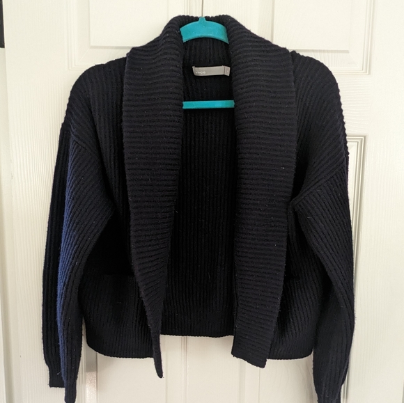 Vince Cropped Cashmere Wool Cardigan - Picture 2 of 6